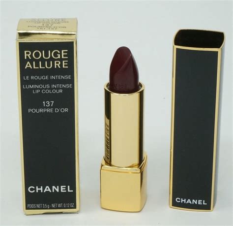 chanel rouge allure 137 pourpre d or|Chanel Rouge d'Or & Pourpre d'Or Rouge Allure Lip Colours .